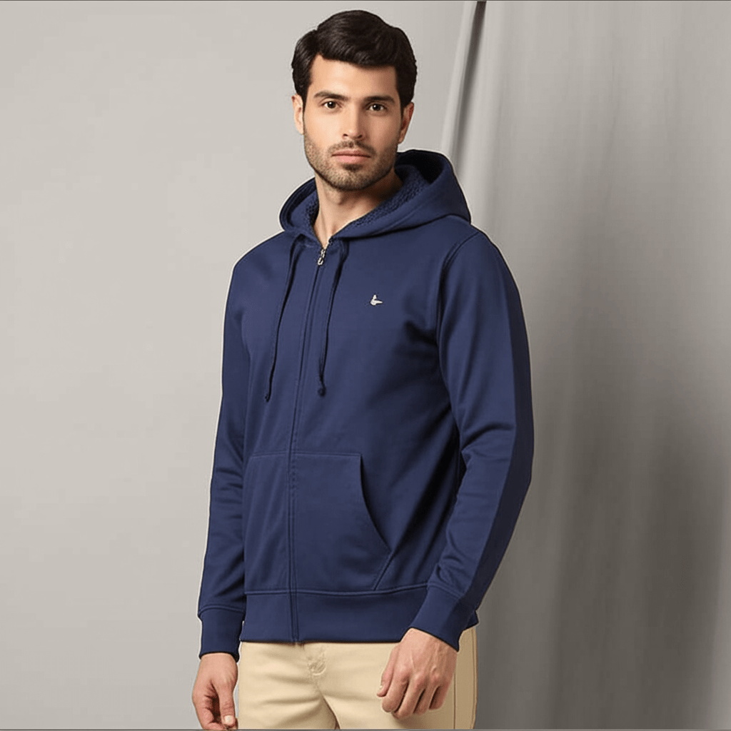 Navy Blue Unisex Zipper