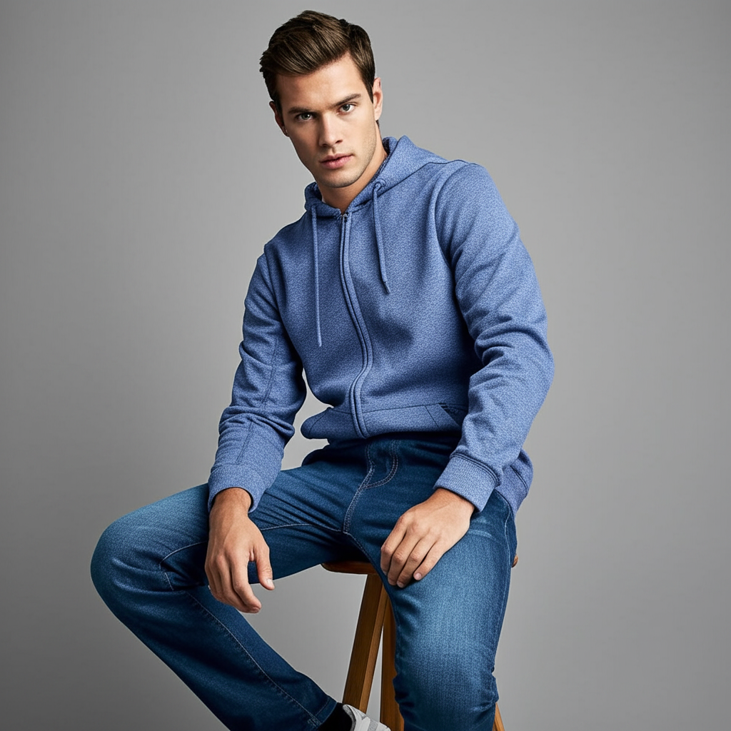 Blue Dotted Zipper