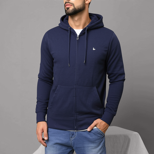 Navy Blue Unisex Zipper