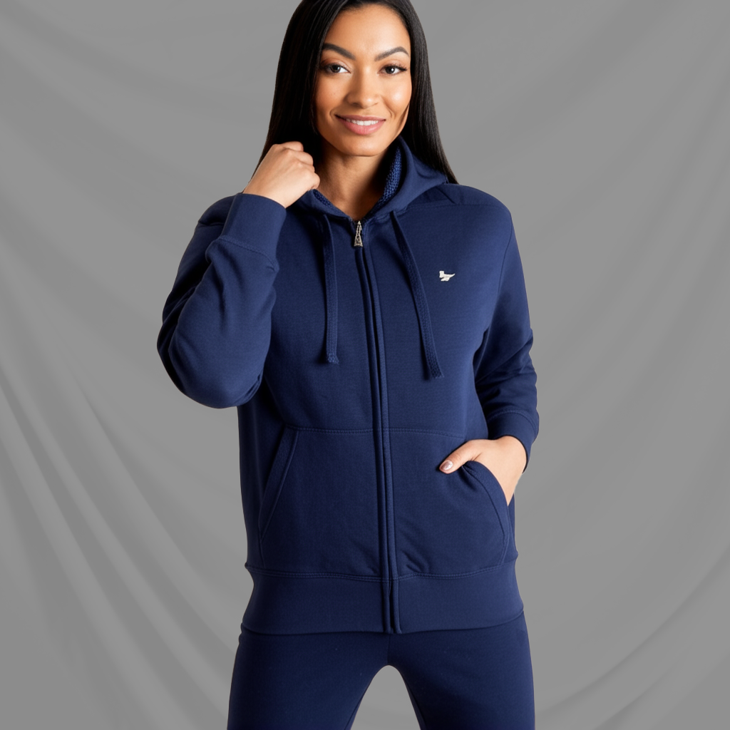 Navy Blue Unisex Zipper